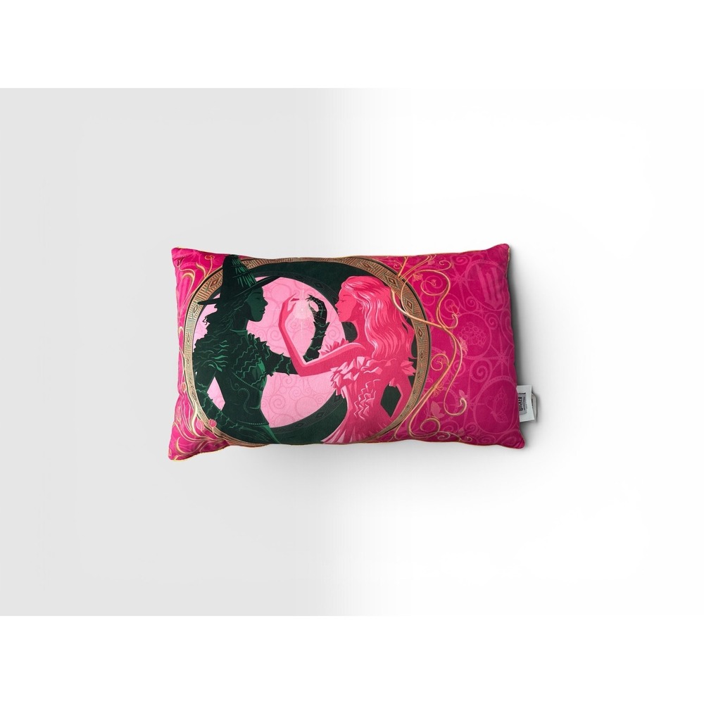 Universal Studios Wicked Movie Elphaba Glinda Pink Throw Pillow 24x16 55262-P635